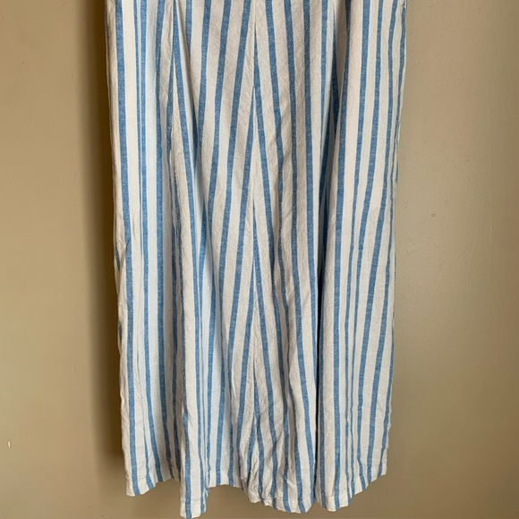 Old Navy Fit and Flare Linen Rayon Blend Striped Midi Dress Size XLarge Summer - Picture 4 of 7